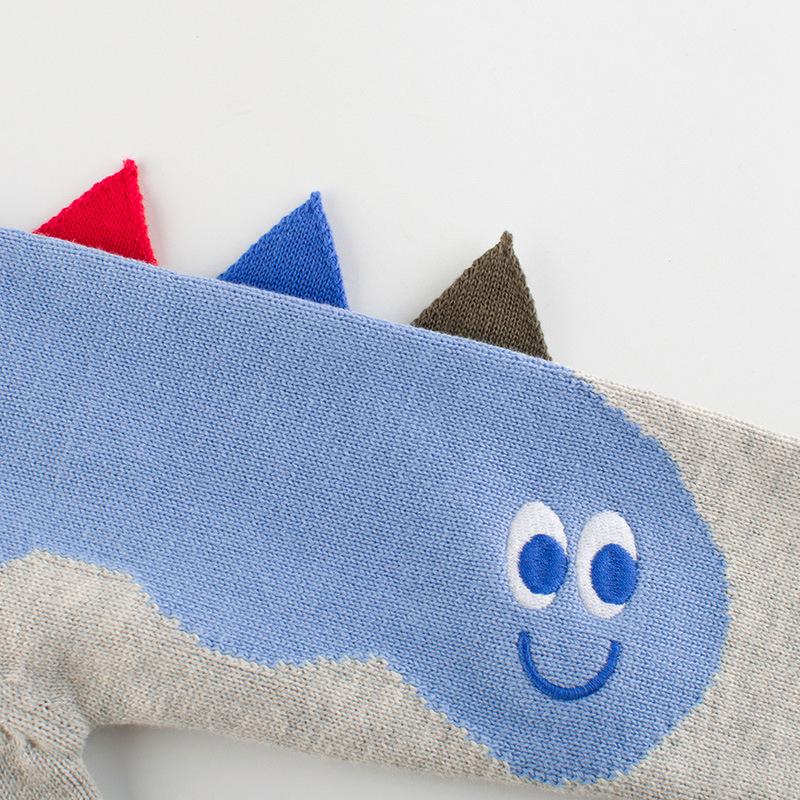 Autumn Winter Children's Clothes Cute Cartoon Dinosaur Boy's Long Sleeve  Sweater