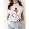 European Size Tee Top Women Love Heart Trend Cute 90s Clothing T Shirt Woman Print Fashion  Female Short Sleeve Graphic T-shirts