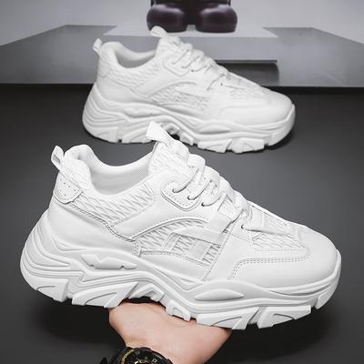 Men's Shoes Spring Mesh Breathable Trendy Brand Versatile Sports Casual Shoes for Men's Thick Sole Heightened Daddy Trendy Shoes for Men