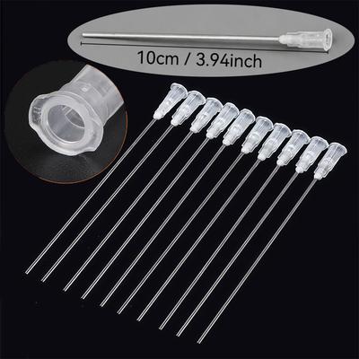 10cm Blunt Tip Dispensing Needles, Long Industrial Glue Applicator Needles for Syringe DIY Craft Liquid Dispensing