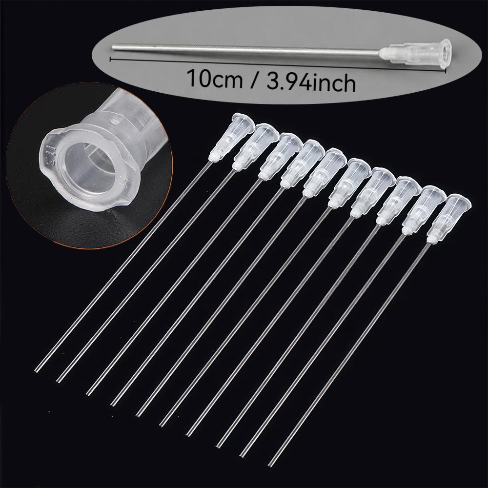 10cm Blunt Tip Dispensing Needles, Long Industrial Glue Applicator Needles for Syringe DIY Craft Liquid Dispensing