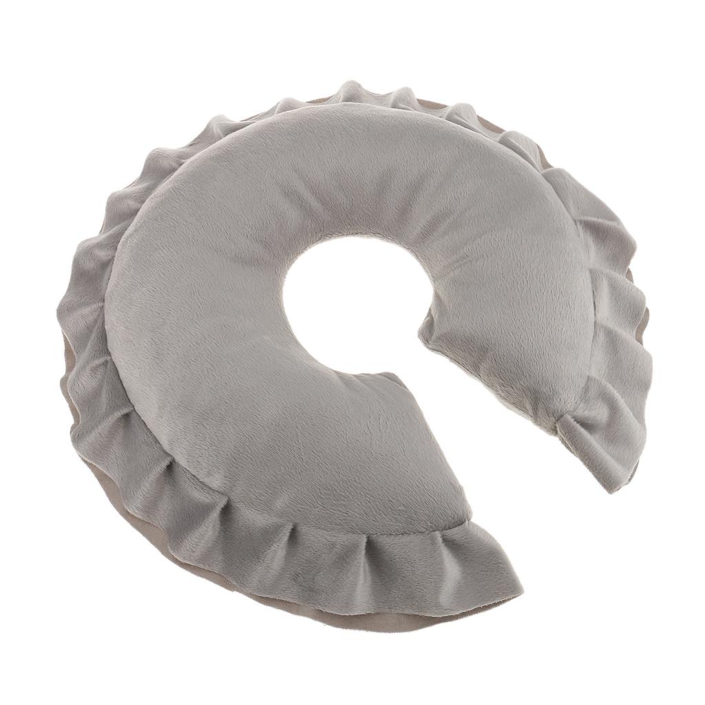 Travel Neck Pillow Ergonomic Face Cradle Cushion Soft Polyester Headrest Pillow for Camping Office and Airplane Rest