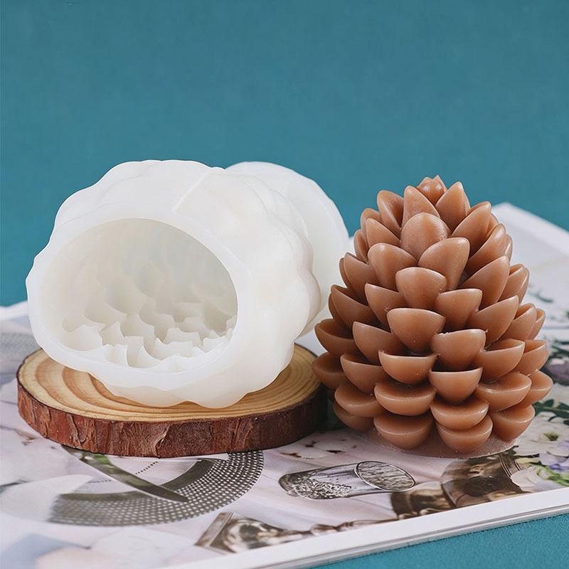 Christmas Pinecone Candle Mold for DIY Resin & Plaster Decorations