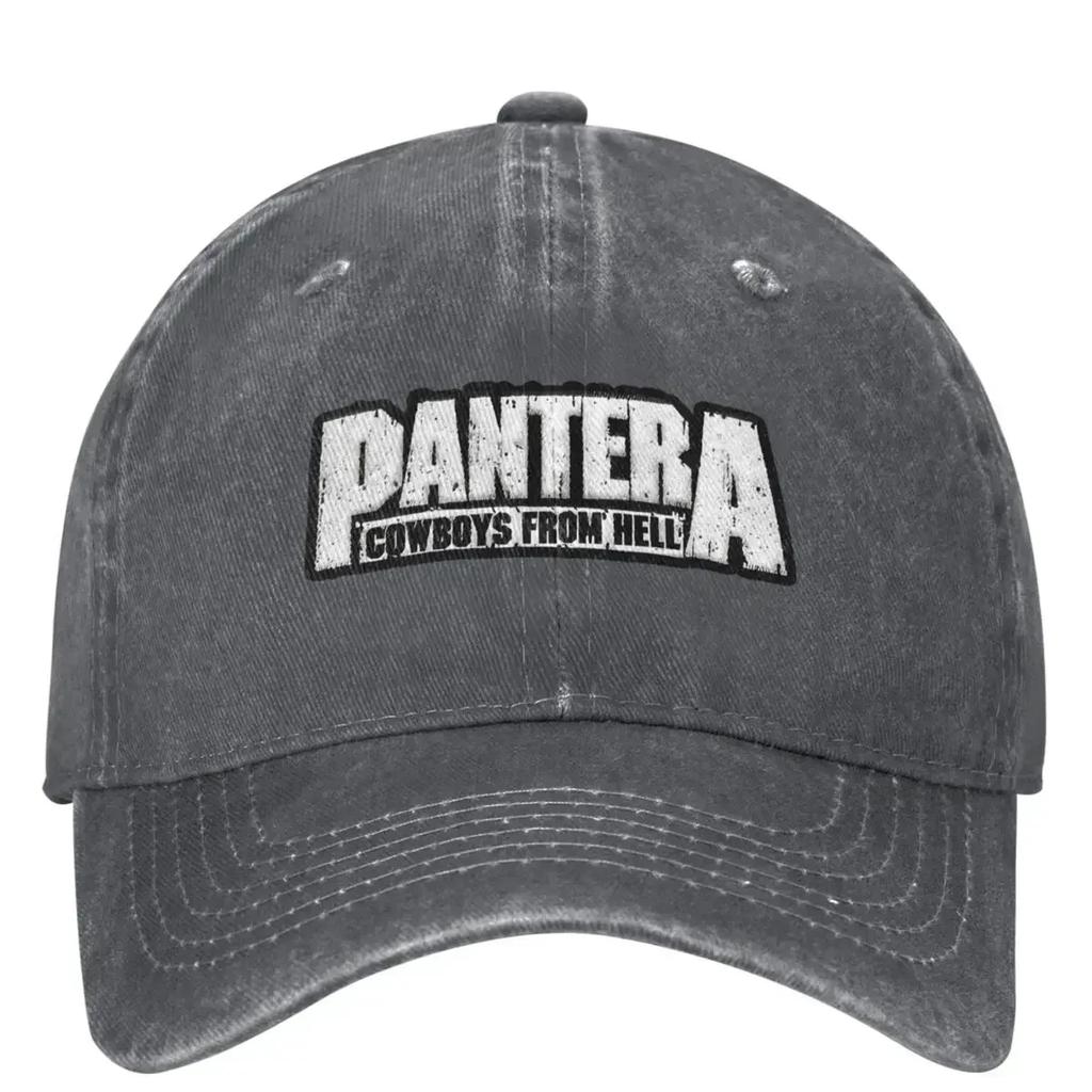 Pantera Cowboys From Hell Rocková Kapela Oblečení Pánské Dámské Baseballová Čepice Opotřebovaná Praná Čepice Klobouk Retro Venkovní Letní Snapback Čepice
