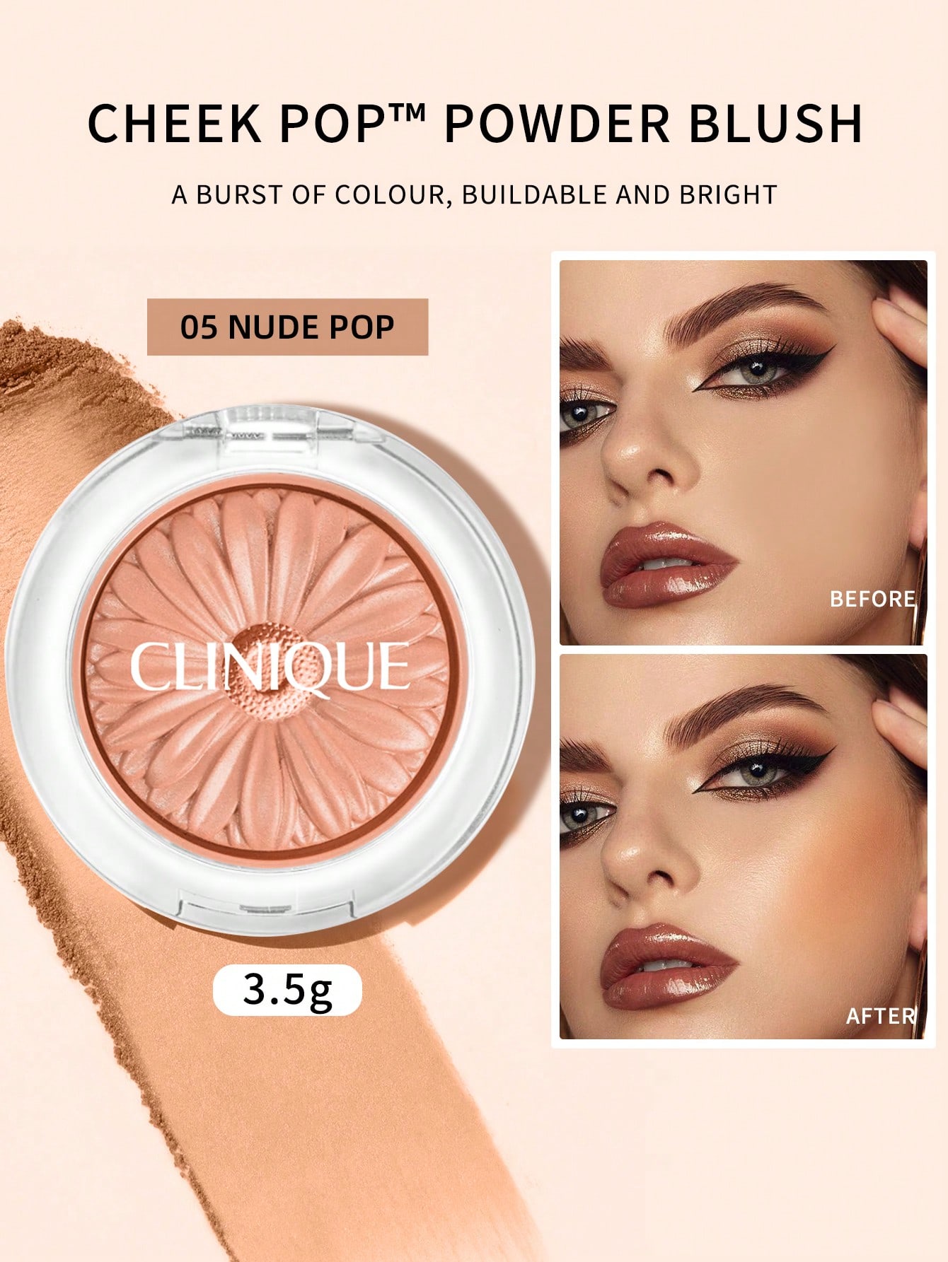 

Clinique Румяна Cheek Pop™ #05 NUDE POP (0.12 унц./3.5г) 05 nude pop