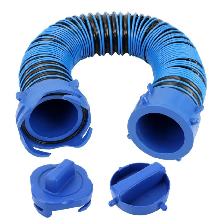 3FT Long Rvs Sewer Hose Set TPE Reinforced Waste Hose Drainage Pipe for Camping Trailers Weather Resistant
