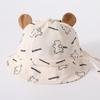 Cute Ears Baby Basin Hat Cartoon Bear Kids Fisherman Hats 6-36Month Children Outdoor Sunshade Visors Cotton Toddler Bucket Cap