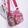 Borsa a tracolla da donna con classico motivo floreale, chiusura a zip, borsa da shopping casual, accessorio da viaggio, portamonete alla moda, borsa a tracolla elegante