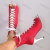 Woman Ankle Boots Spring Summer Sandals Female Party Gladiator Peep Toe High Heel Sexy Lace-up Breathable Plus Size 43