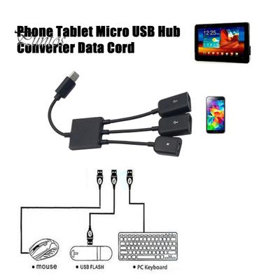 Adaptador Hub OTG 3/4 Puertos Transferencia Rápida Rendimiento Estable Ampliamente Compatible Carga de Energía Portátil Smartphone Tableta Micro USB Divisor Hub