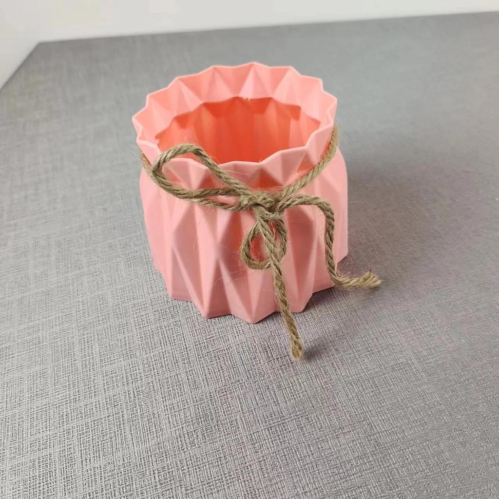 Macaron Color Imitation Ceramic Plastic Flower Vase Nordic Modern Flower Pot Wedding Birthday Art Home Arrangement Decoration