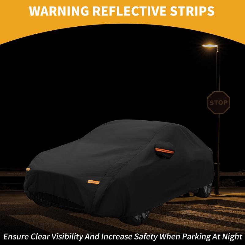 Motoforti All-Weather Waterproof Car Cover - UV-Resistant Outdoor Full Exterior Protection for Tesla Model 3 2017-2025 210D-PU