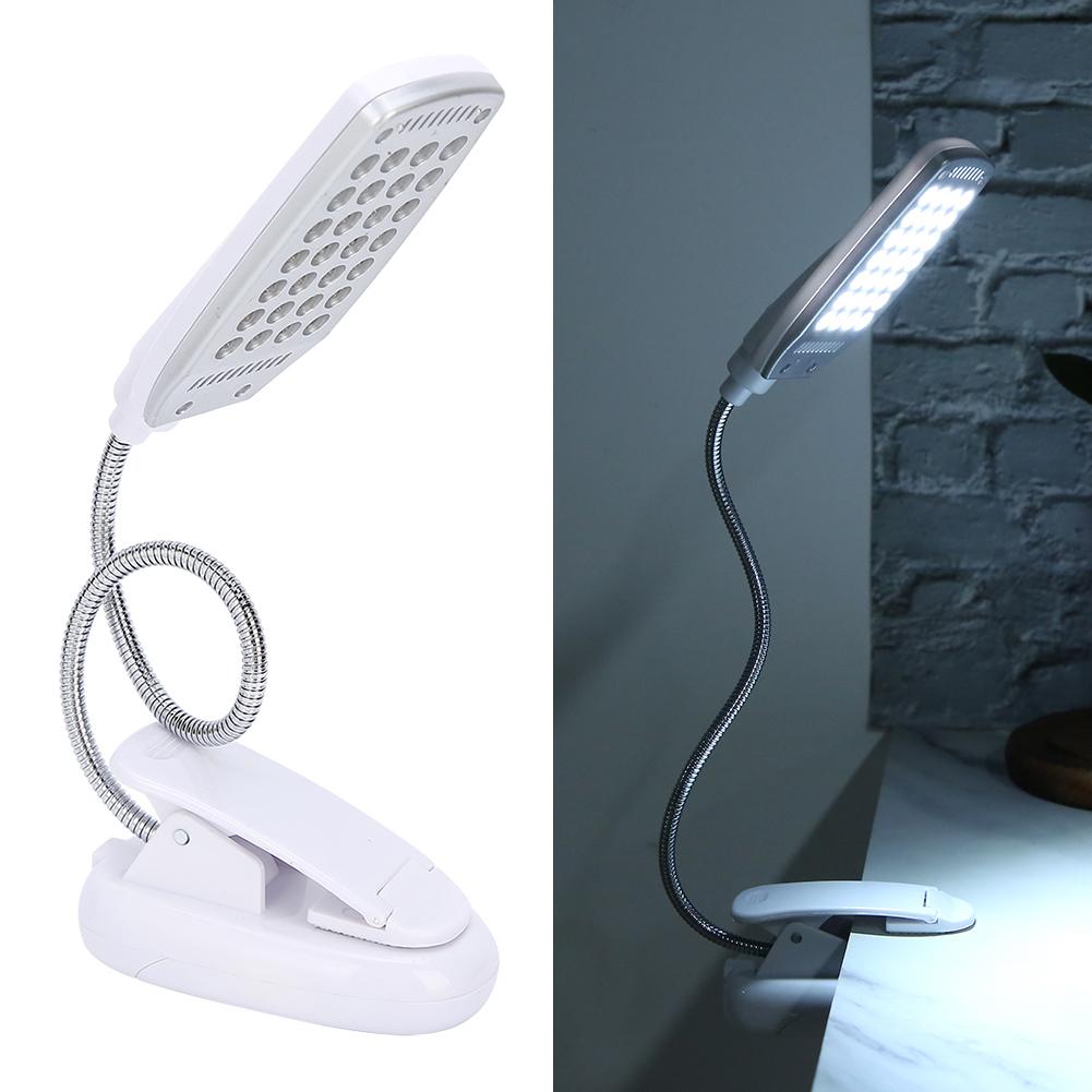 28LED High Brightness 360 Degree Rotating Reading Clip Table Desk Light Lamp for Eye Protection