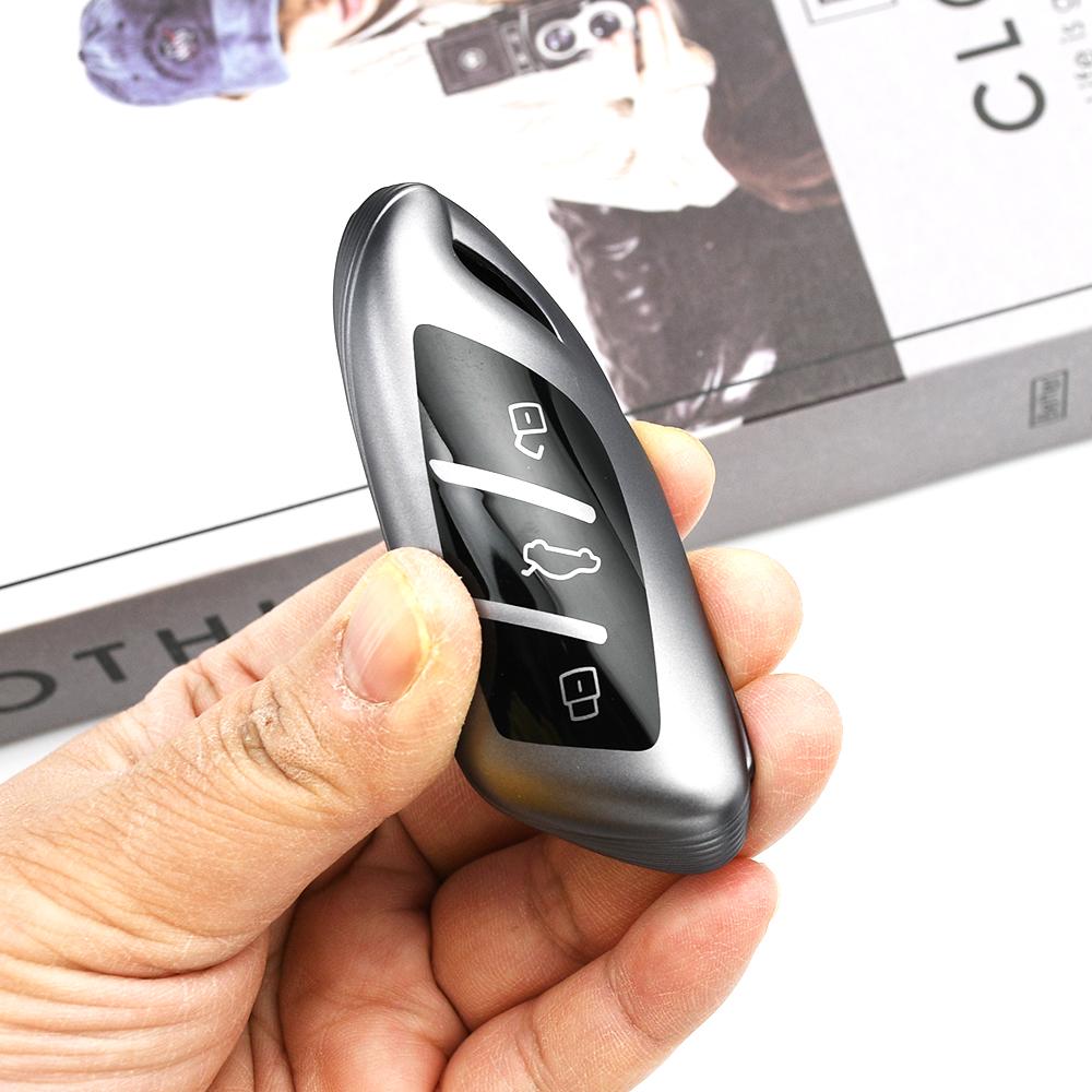 Gun Grey TPU Shell Fob Keyless Car Key Cover Case for Roewe RX5 I6 I5  RX3 RX8 ERX5 MG4 MG5 MG6 Mg3 Mg7 MG ZS EV HS EHS ZX GT