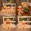 Christmas Man Gingerbread Pendant Plush Toy Doll Holiday Decor Keychain Couple