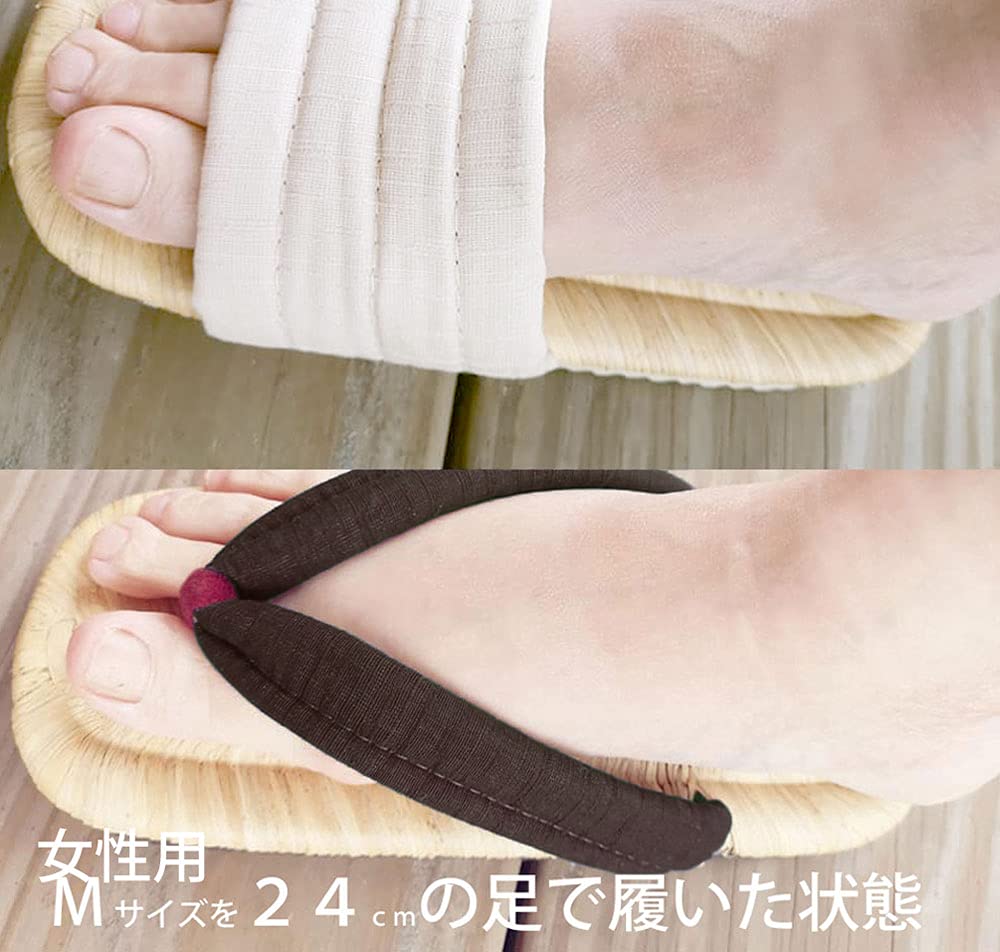 Medium Bamboo Bark Made in Handwoven in Yamagata Naturally Recommended for Barefoot Natural Indoor Use Excellent Fit [AI] [hanao Brown] Slippers,