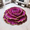 Yousheng 3D Floral Teppich Realistisches Blumenmuster Fußmatte Rutschfest Saugfähig Badezimmerteppich für Wohnzimmer Schlafzimmer Eingang Küche