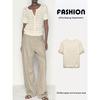 Za2024 Summer New Product Women's Clothes Artificial Pearl Decorated Row Button Mesh Knitting Short Sleeve Jacket 9598123 712