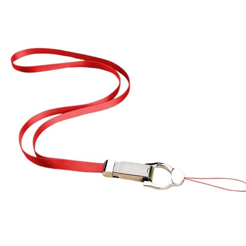 Adjustable Nylon Phone Lanyard Strap Featuring Secure Metal Lobster Clasp, Multifunctional For Neck Or Wrist Attachment