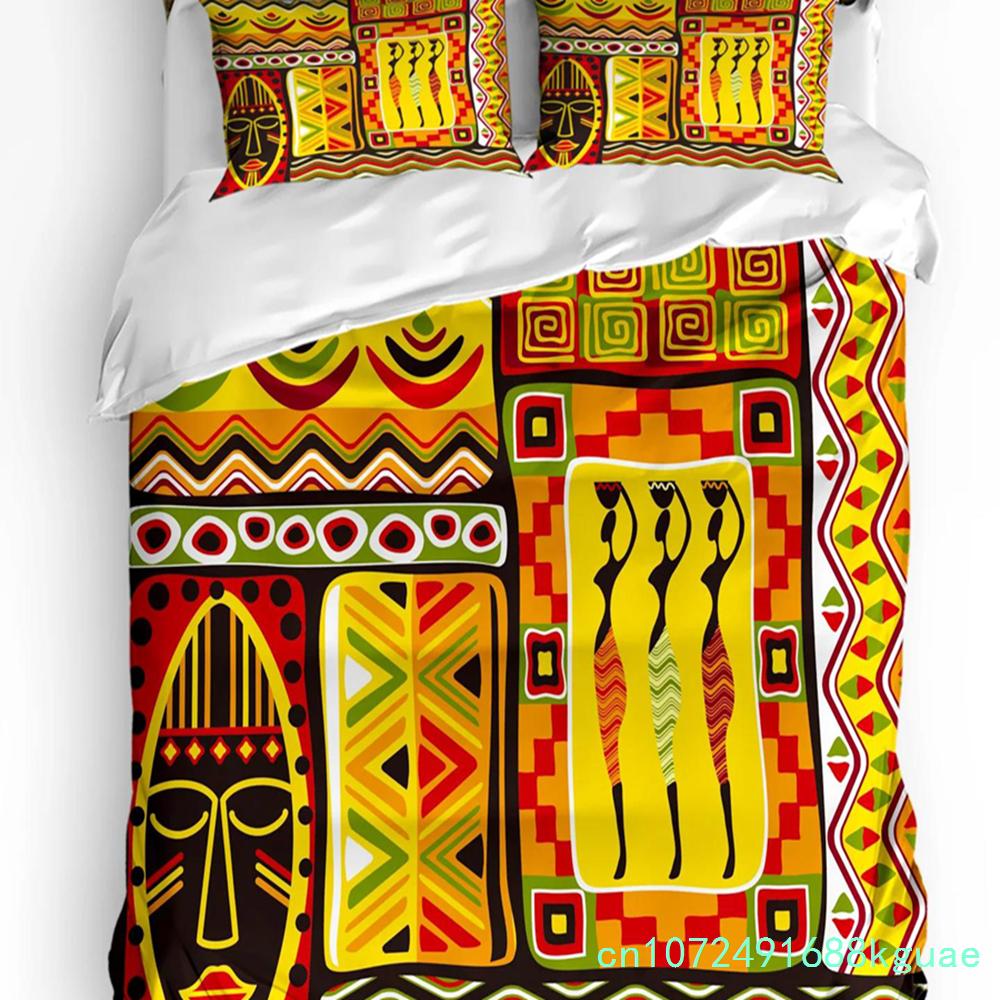 Africa Silhouette Elephant Giraffe Duvet Cover 3pcs Bedding Set Home Textile Quilt Cover Pillowcases Room Bedding Set No Sheet