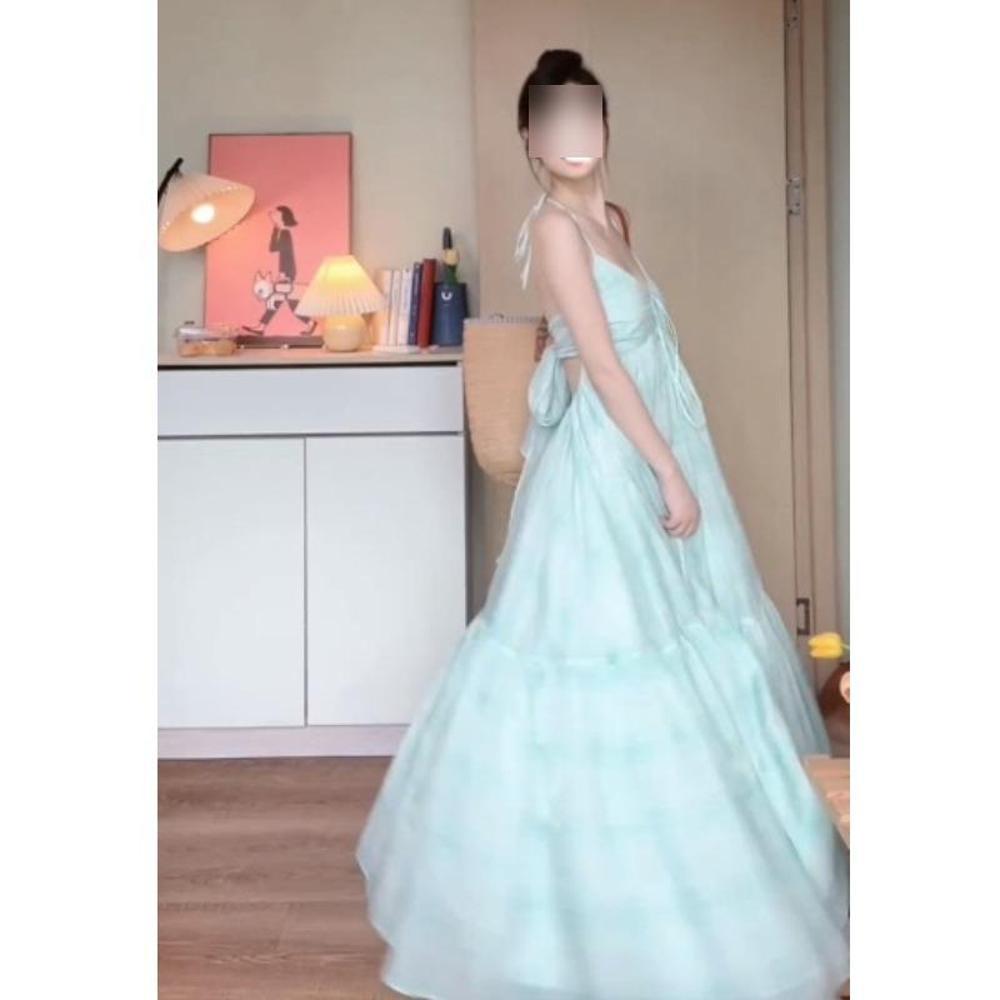 Waist Suspender Long Dress Temperament Super Beautiful Dress