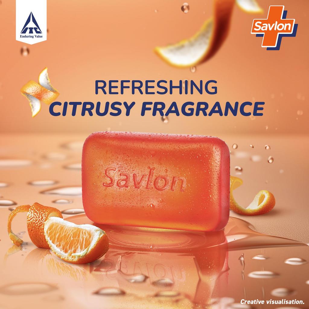 Savlon Moisturizing Glycerin soap bar with germ protection, Pack of 5-120g each