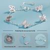 Sterling Silver 999 Crushed Ice Butterfly Bracelet for Women - Sparkly Fish Scales Design, New Style