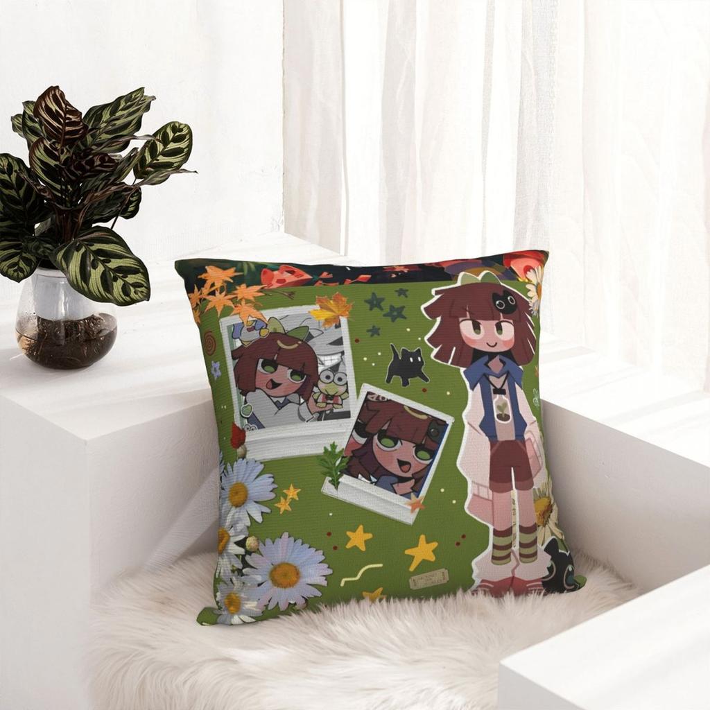Claire Miss Circle Cartoon Pillow Case Fundamental Paper Education Cushion Covers Creative Decor Pillowcase For Home 40*40Cm