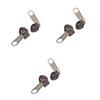 Zipper Pulls - INF - Universal Replacement - Pack of 6 - Black - Easy Repair