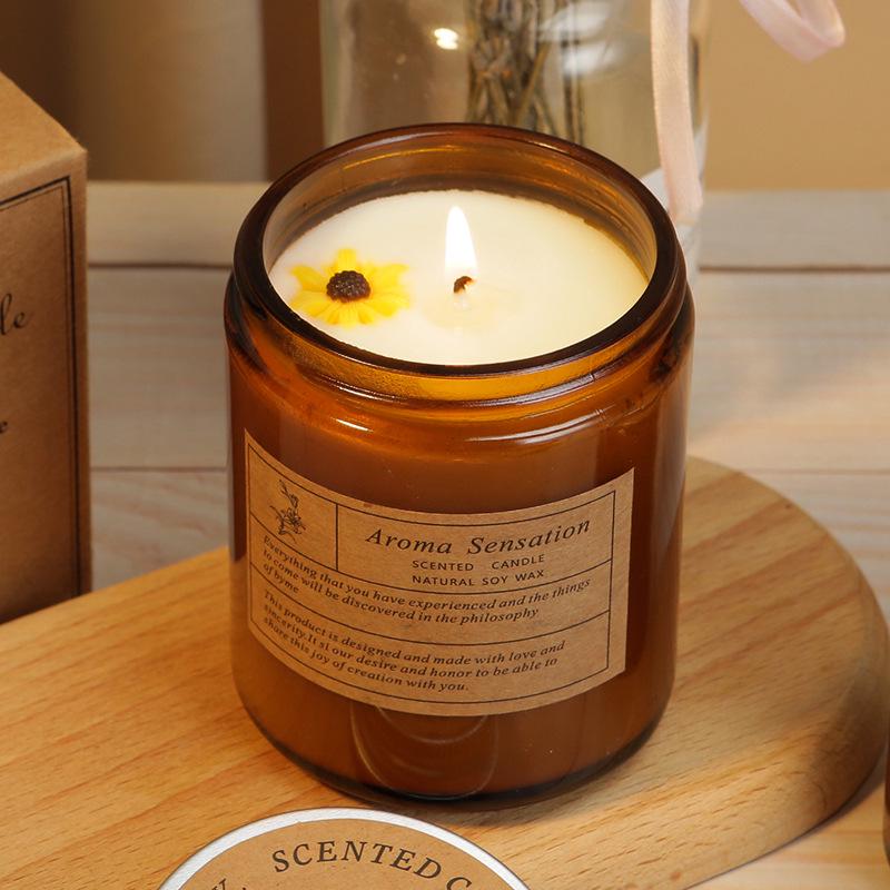 Ручная соевая свеча с ароматом розы: Бездымный ароматерапевтический подарок Berlin Girl