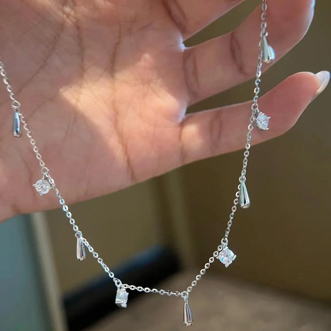 

Rupert S Tears Stacked Necklace Women S Sugar Cube Water Drops Premium Two-Color Gold Pendant