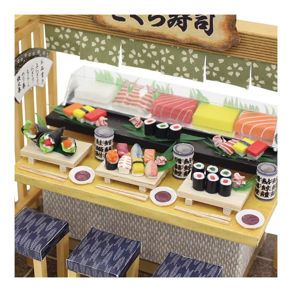 Billy Handmade dollhouse kit Sushi Restaurant Miniature DIY
