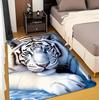 3D Tiger Print Area Rug Pattern Floor Carpet Non Slip Washable Mat Cool Wildlife Decor Rug For Living Room Bedroom Indoor Home
