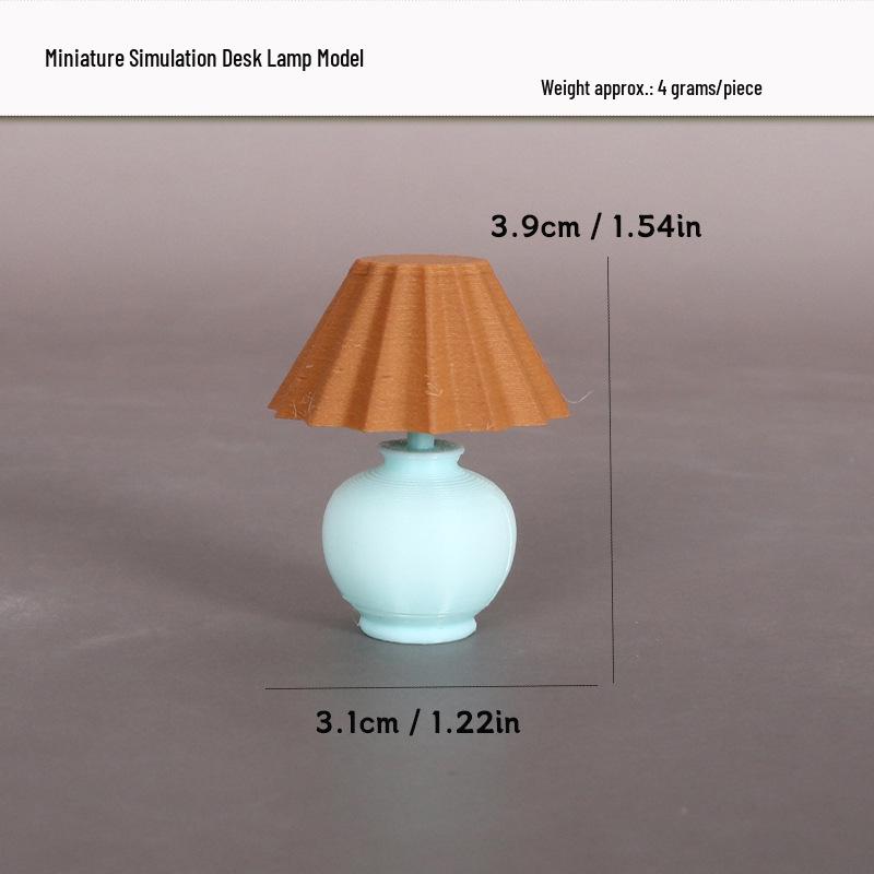 1:12 Miniature Colorful Bedside Table Lamp for Dollhouse Decor