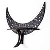 Bohemian Style Wooden Crescent Moon Wall Shelf for Crystals and Candlestick Decor
