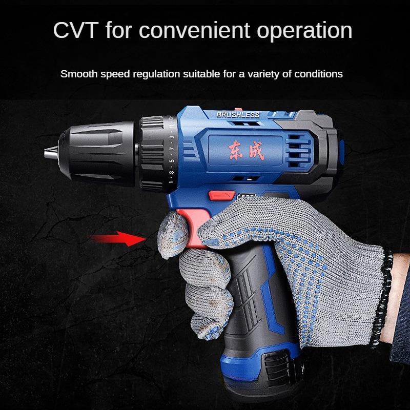 Dongcheng Hand Electric Drill Charging Drill DCJZ23-10 Two-speed 12V Lithium Electric Drill Driver Electric Screwdriver Stepless Change