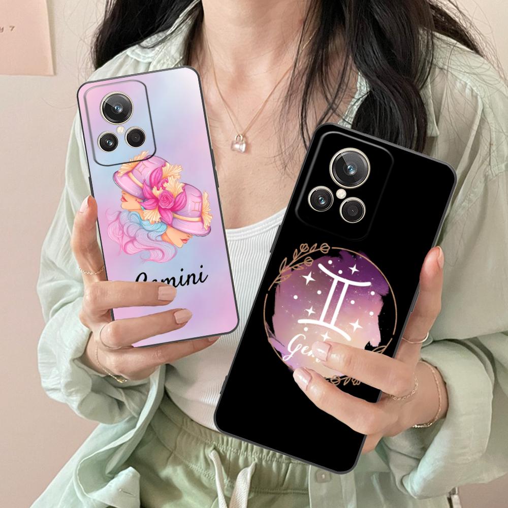 Zodiac Sign Gemini Mobile Phone Case for Realme GT 8 Neo Pro C75 73 71 C67 65 C55 53 C35 31 C20 15 Colorful Printing Cover Cover