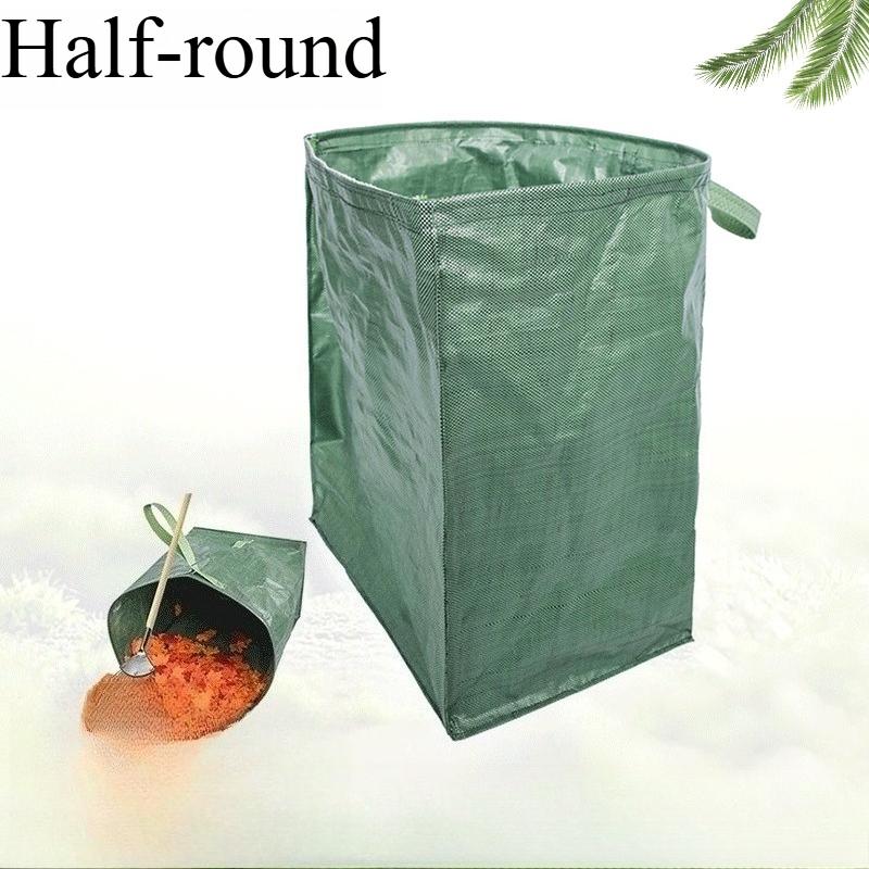 1PC Garden Semicircular Leaf Bag, Garden Leaf Collection Dustpan Garden Garbage Bag Handrail Garden Leaf Bag
