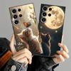 Case for Samsung Galaxy S26 Ultra S24 S23 S21 FE S10 S9 S25 Plus S20 Ultra Note 20 8 9 10 Funda Phone Cover Cute Cat