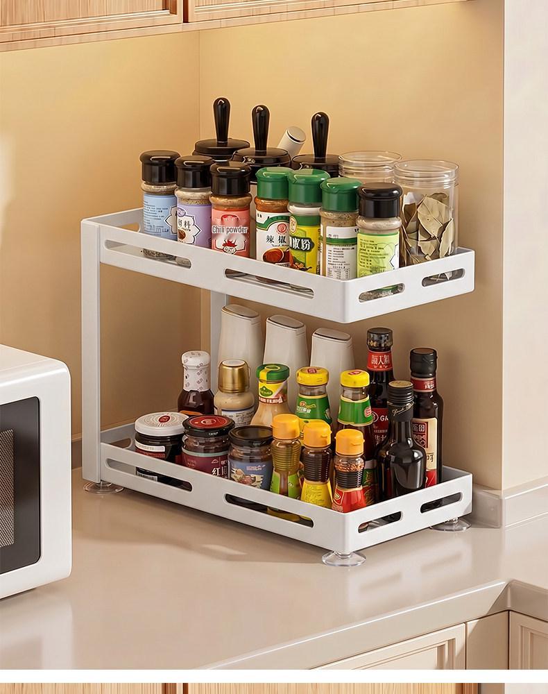 Multi-Functional Kitchen Countertop Spice Rack with Jars