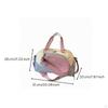 Nylon Sports Shoulder Bag Large Capacity Athletic with Shoe Compartment for Badminton, Outdoor