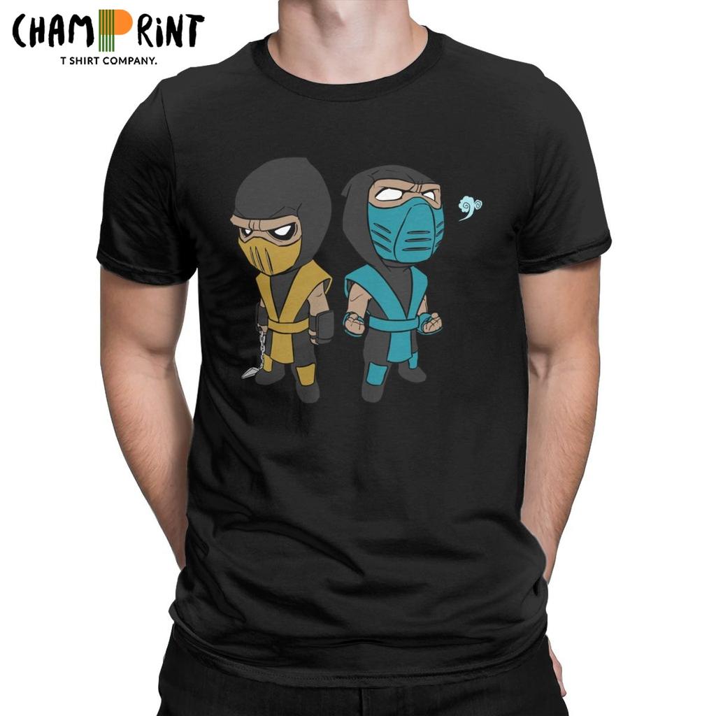 Scorpion SubZero T Shirt Mens Cotton 2021 Fashion TShirts Mortal Kombat Sub Zero Mk11 Arcade Game Tees Printed Tops