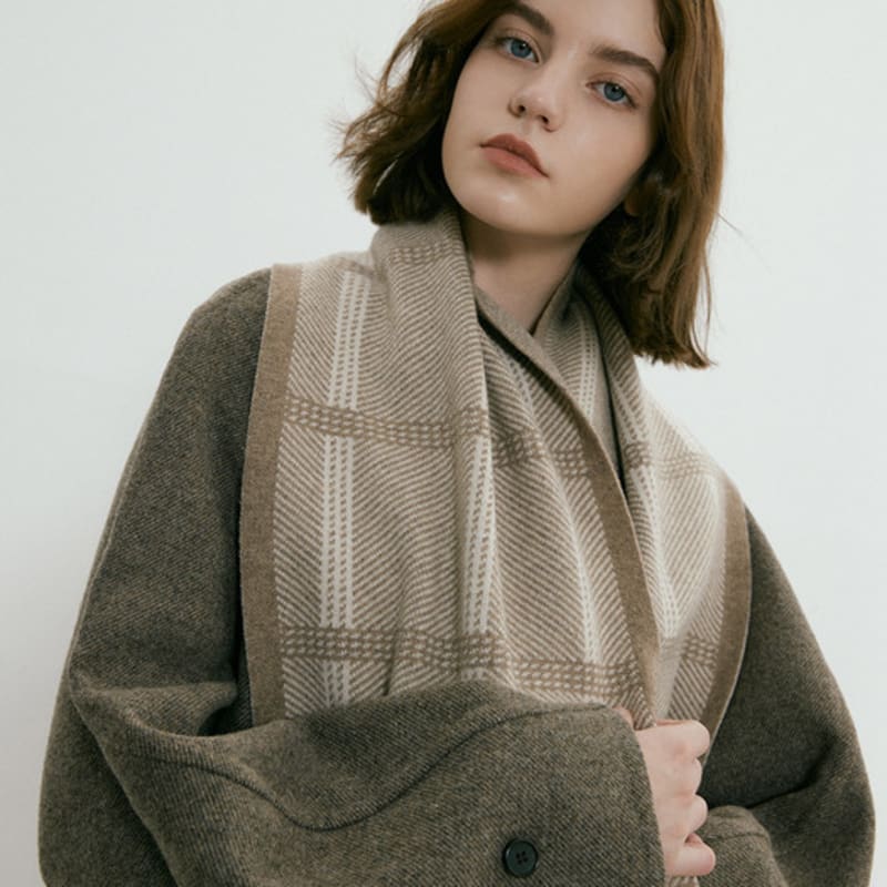 BB’DE SOLI’DE einfacher Karomuffler (2 Farben)