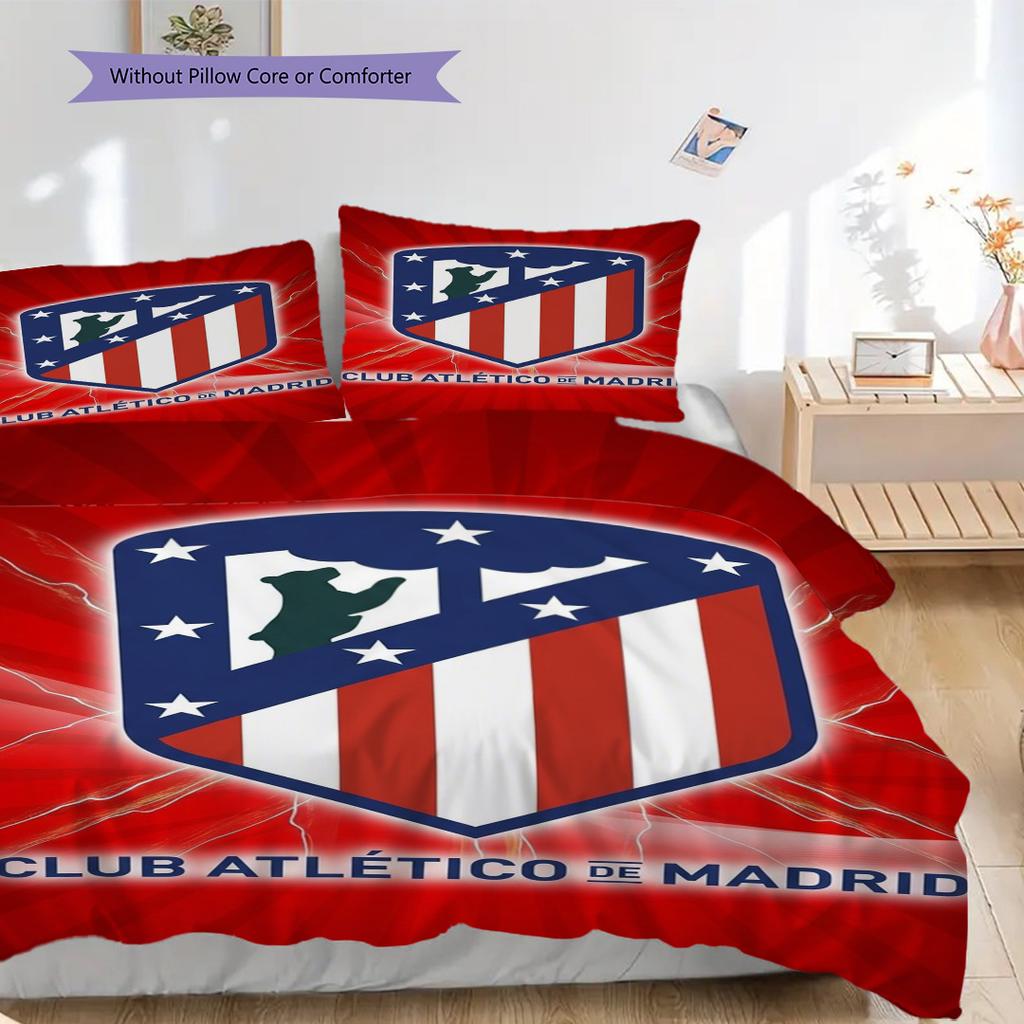 1903 Atletico Madrid Europa League Glory Three-piece set (1 * duvet cover + 2 * pillowcase, without core) Soft and comfortable