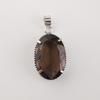 Smoky Topaz Gemstone Silver Pendant 1.75" , 925 Sterling Silver Handmade Jewelry, Brown Color Stone Pendant For Women PP-63-11