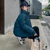 New Style Down Cotton Coat for Small Women with Stand Collar and Loose Hong Kong Style Student Bread Coat Cotton