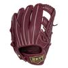ZETT Soft Steer Baseball Bordeaux Size 4 All-Around Glove, Right-Handed Throw, Brown, (BRG352620)