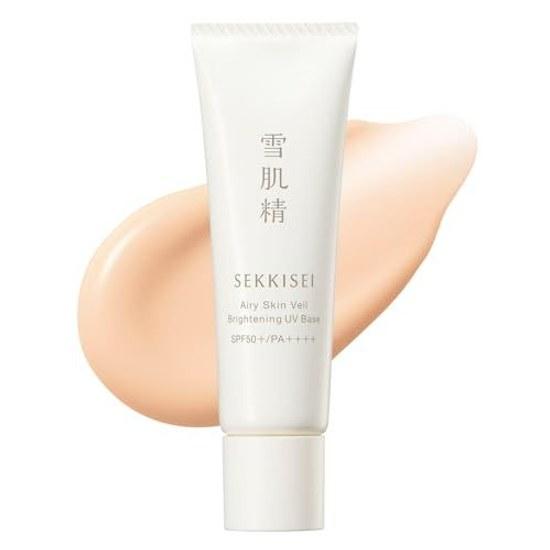 Sekkisei Clear Wellness (for Sensitive Skin) Makeup Base Airy Skin Veil Bright Up UV 30mL SPF50+/PA++++ Low Irritation Formula Tone-up Beige Dullness