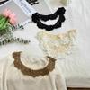 Detachable Hollow Out Crochet Shawl Round Neck Blouse Shoulders Fake Collar Knitted Scarves  Spring