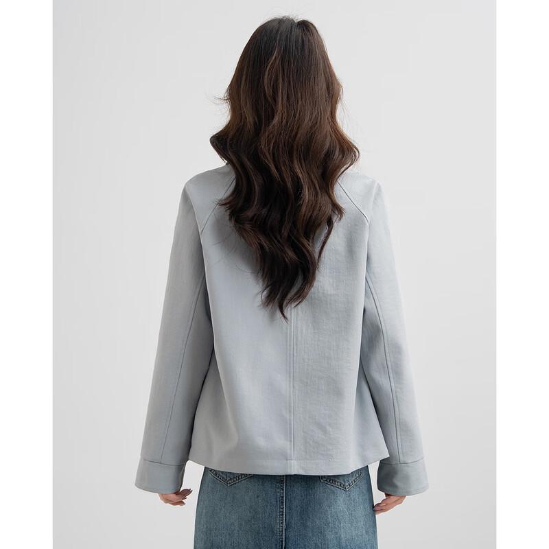 TERRE BLEUE Women's Short Trench Coat